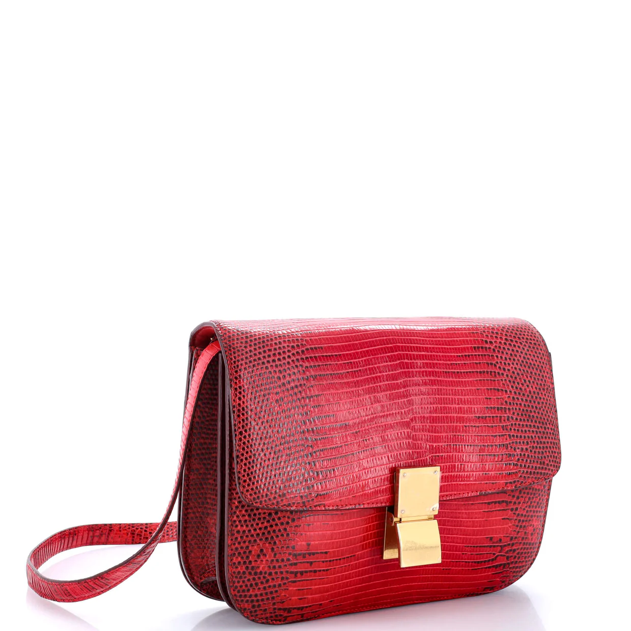 Classic Box Bag Lizard Medium - Deep Luxury