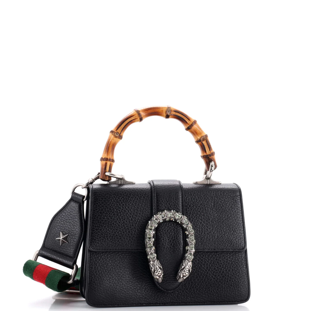 Dionysus Bamboo Top Handle Bag Leather Mini - Deep Luxury