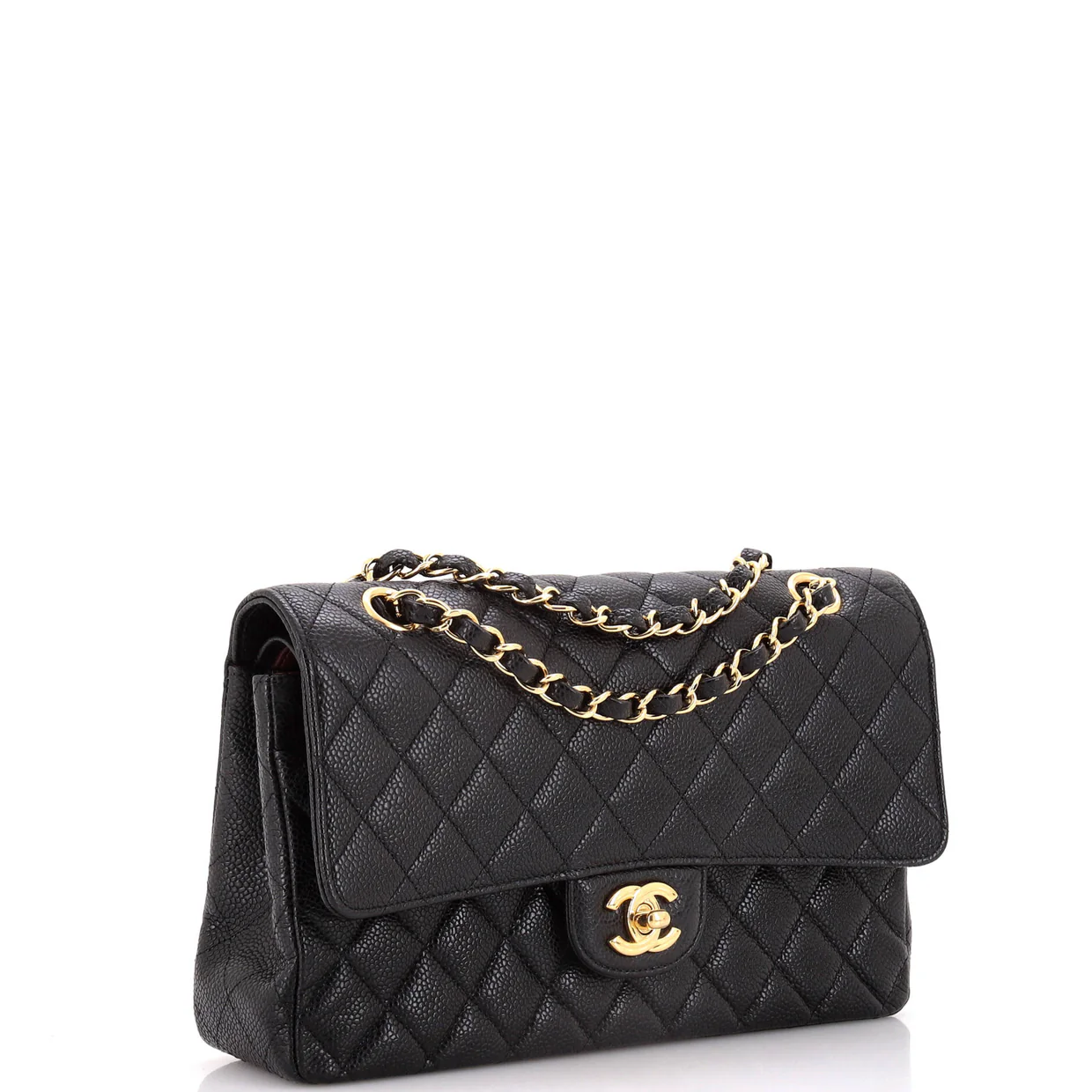 Classic Double Flap Bag Quilted Caviar Medium - Deep Luxury