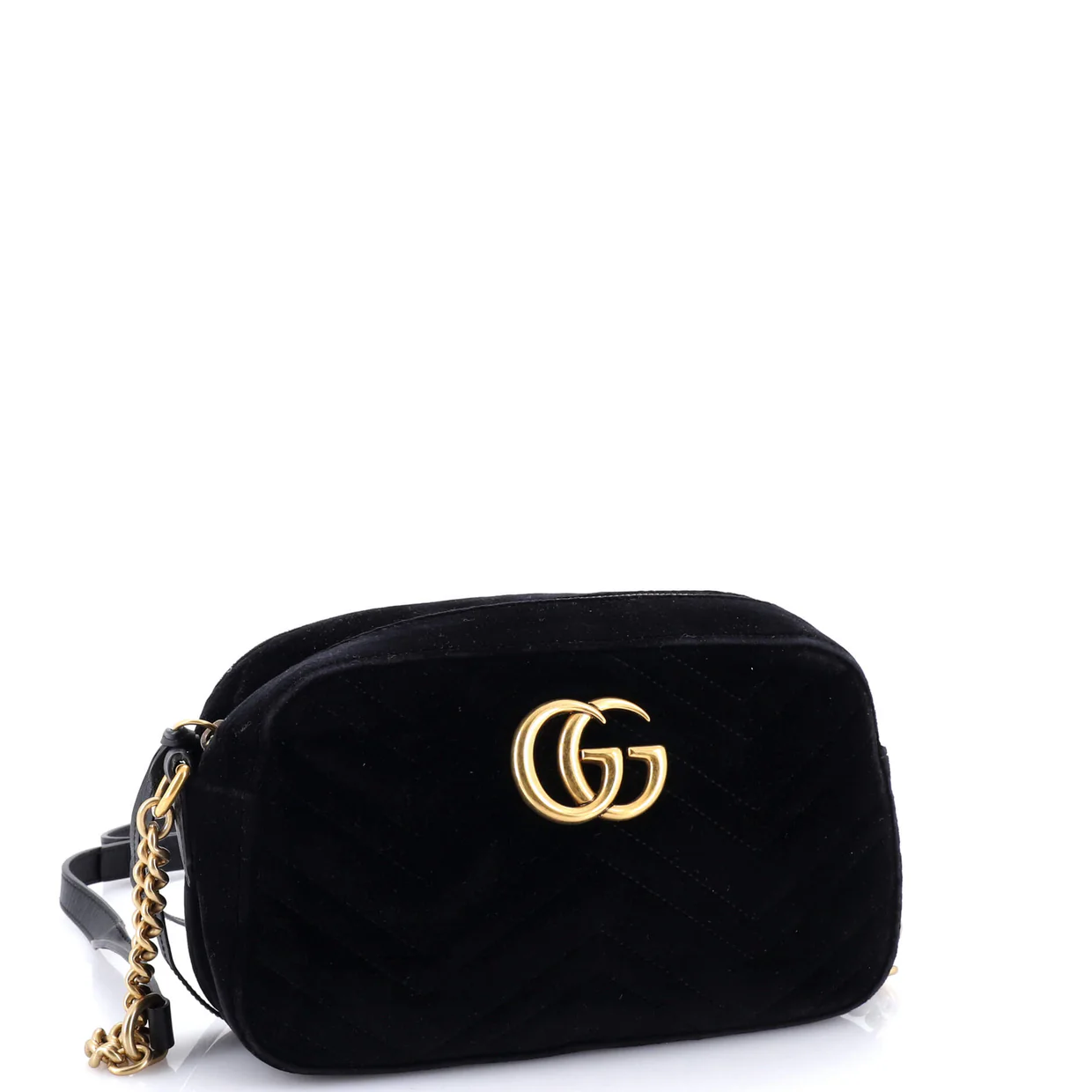 GG Marmont Shoulder Bag Matelasse Velvet Small - Deep Luxury