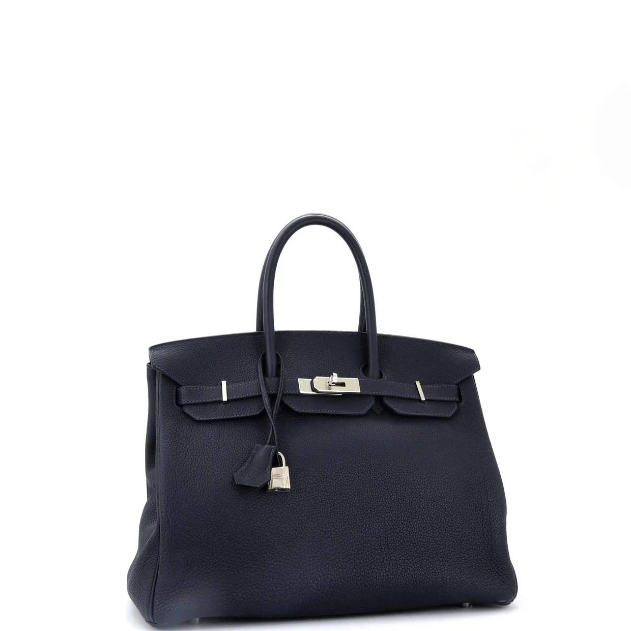 Birkin Handbag Bleu Nuit Togo with Palladium Hardware 35 - Deep Luxury