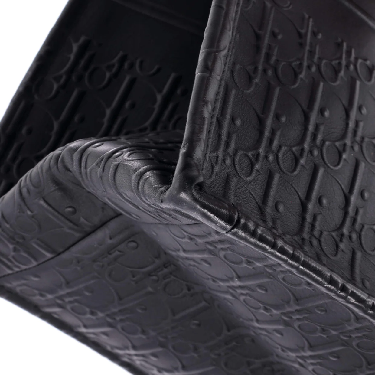 Book Tote Oblique Embossed Calfskin Large - Deep Luxury