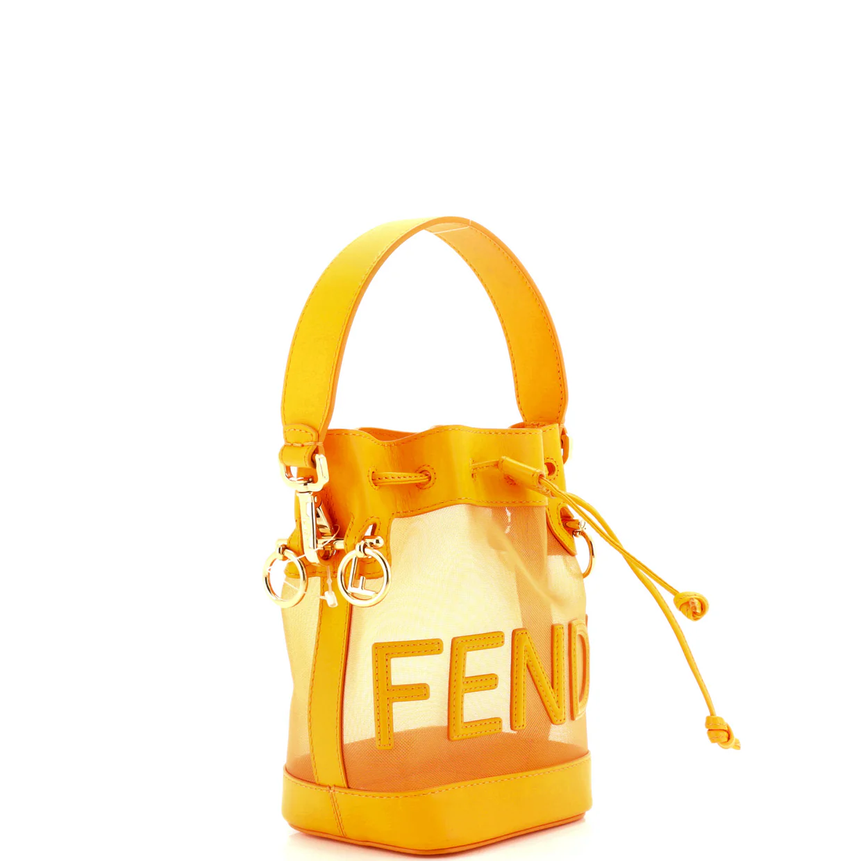 Mon Tresor Bucket Bag Mesh and Leather Mini - Deep Luxury