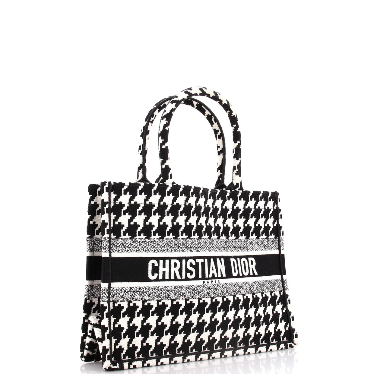 Book Tote Embroidered Raffia Medium - Deep Luxury