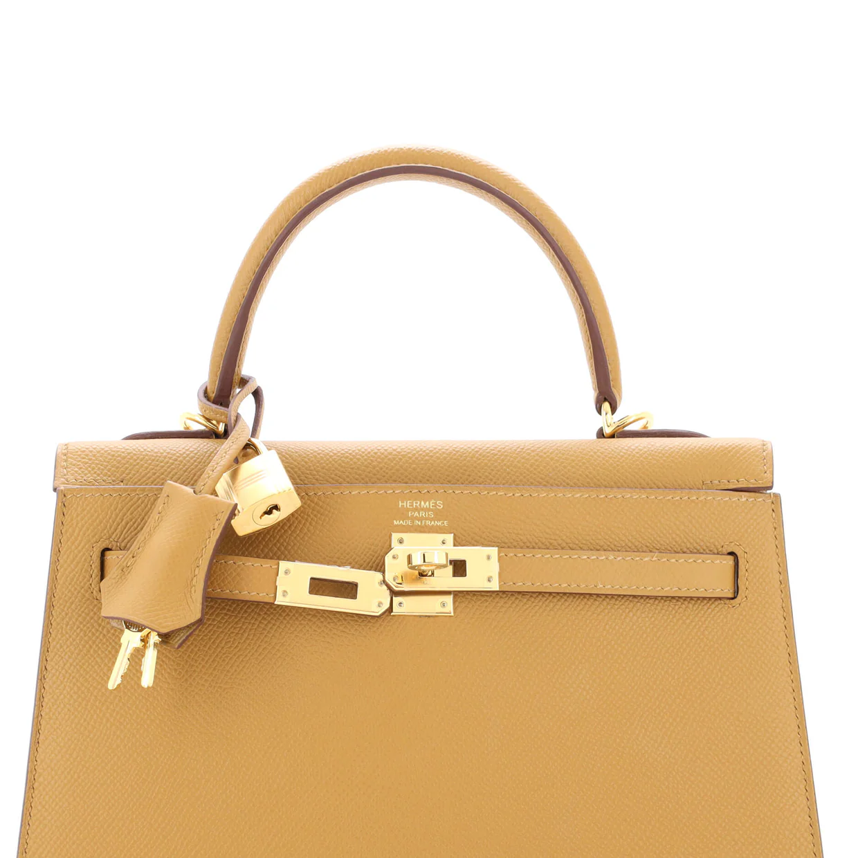 Kelly Handbag Sesame Epsom with Gold Hardware 25 - Deep Luxury