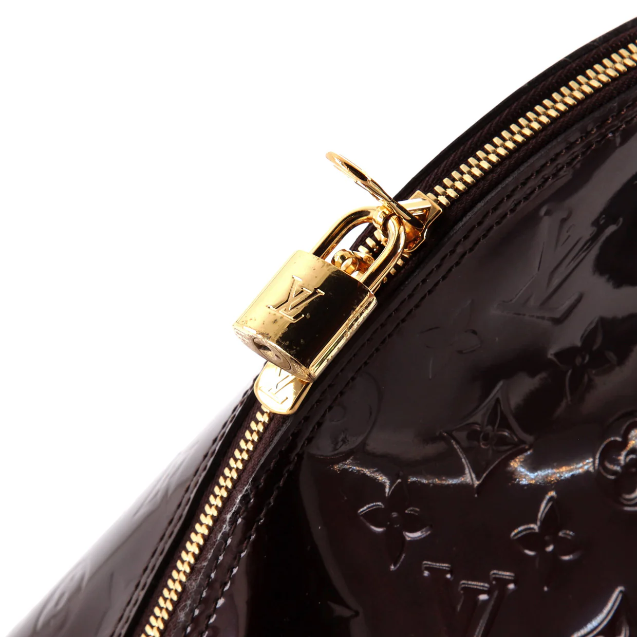 Alma Handbag Monogram Vernis GM - Deep Luxury