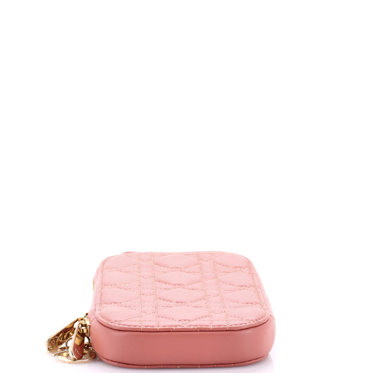 Lady Dior Phone Holder on Chain Cannage Quilt Lambskin - Deep Luxury