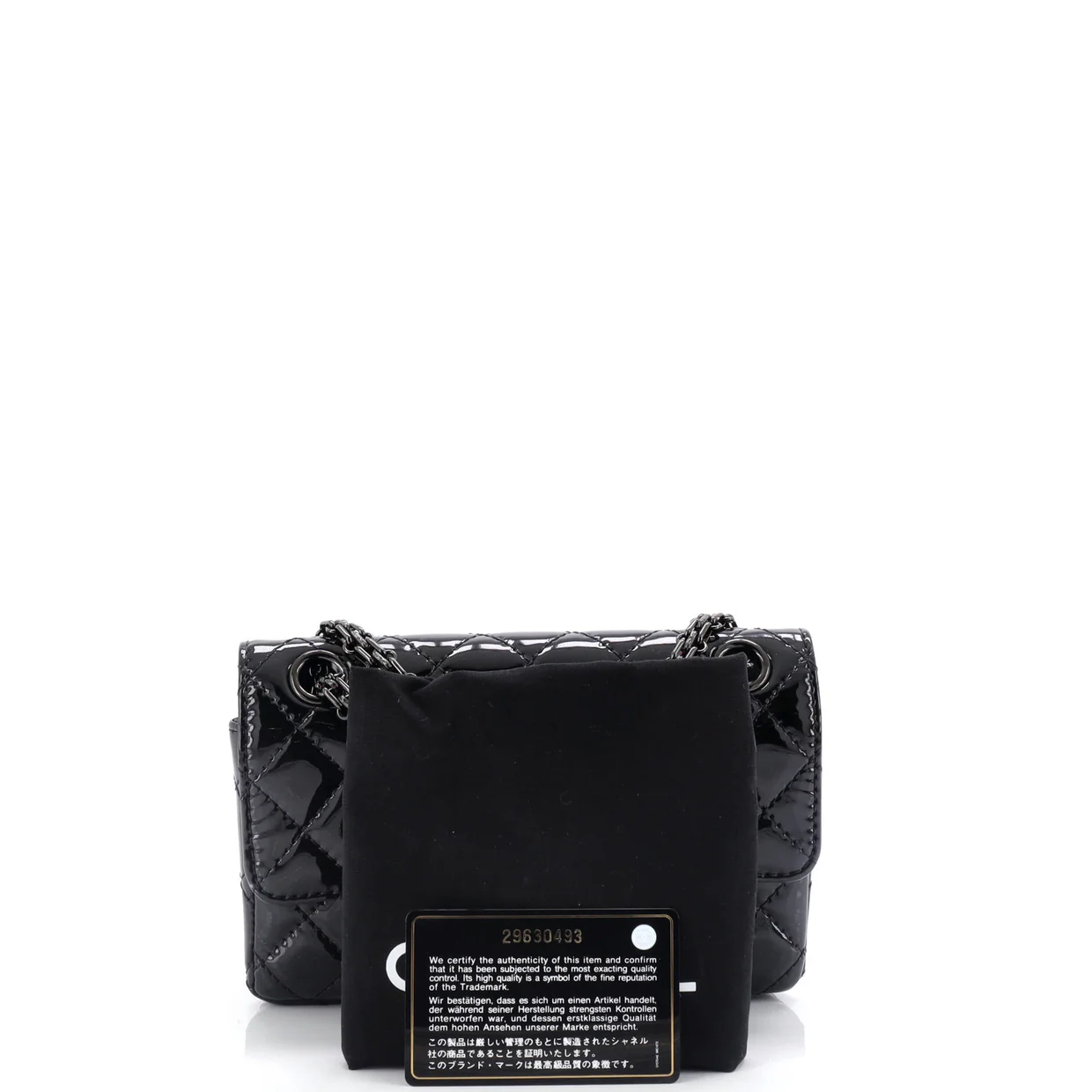 So Black Reissue 2.55 Flap Bag Quilted Patent Mini - Deep Luxury