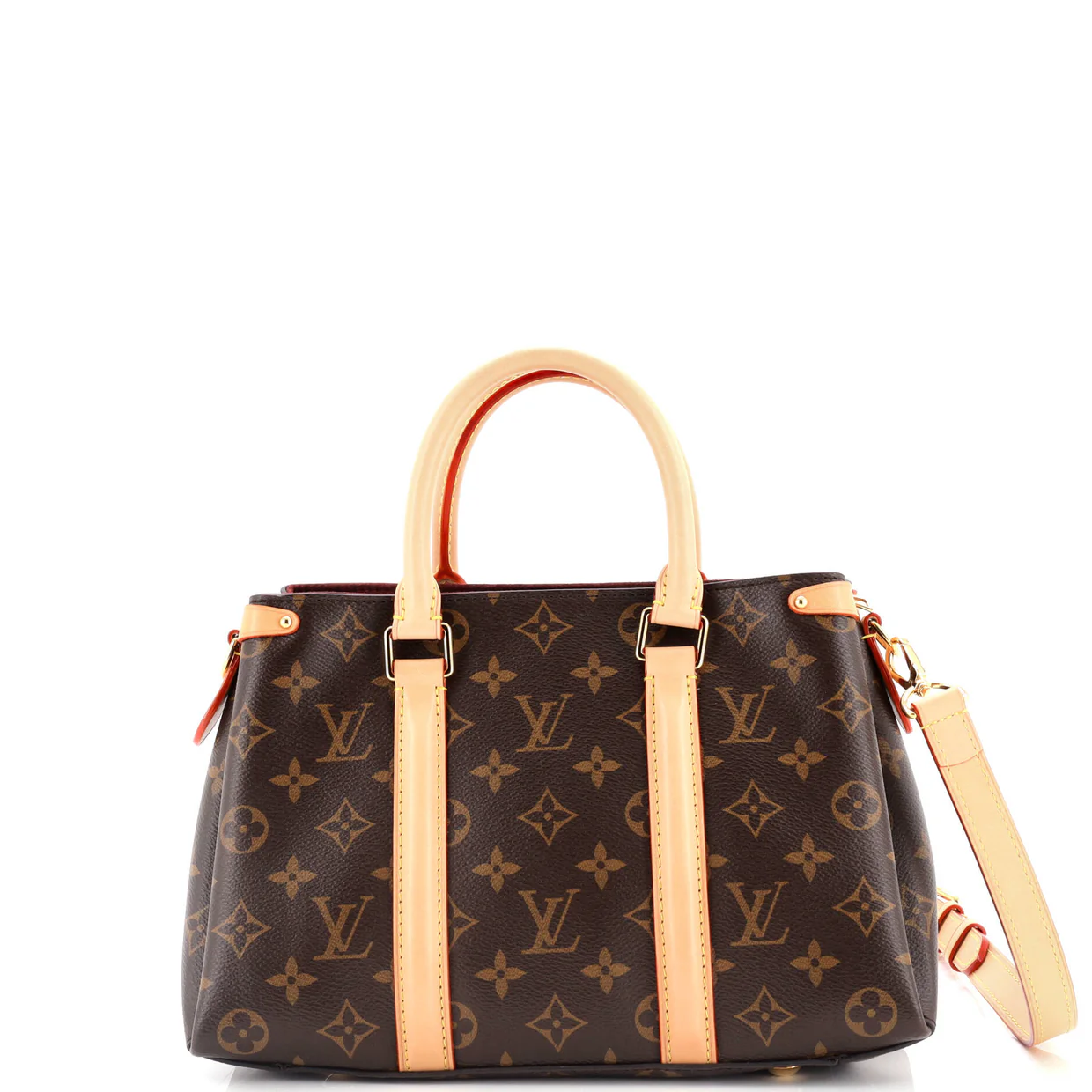 Soufflot Tote Monogram Canvas with Leather BB - Deep Luxury