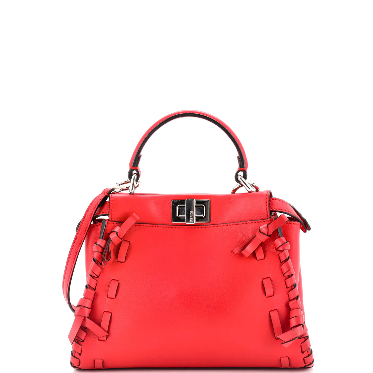 Bow Peekaboo Bag Whipstitch Leather Mini - Deep Luxury