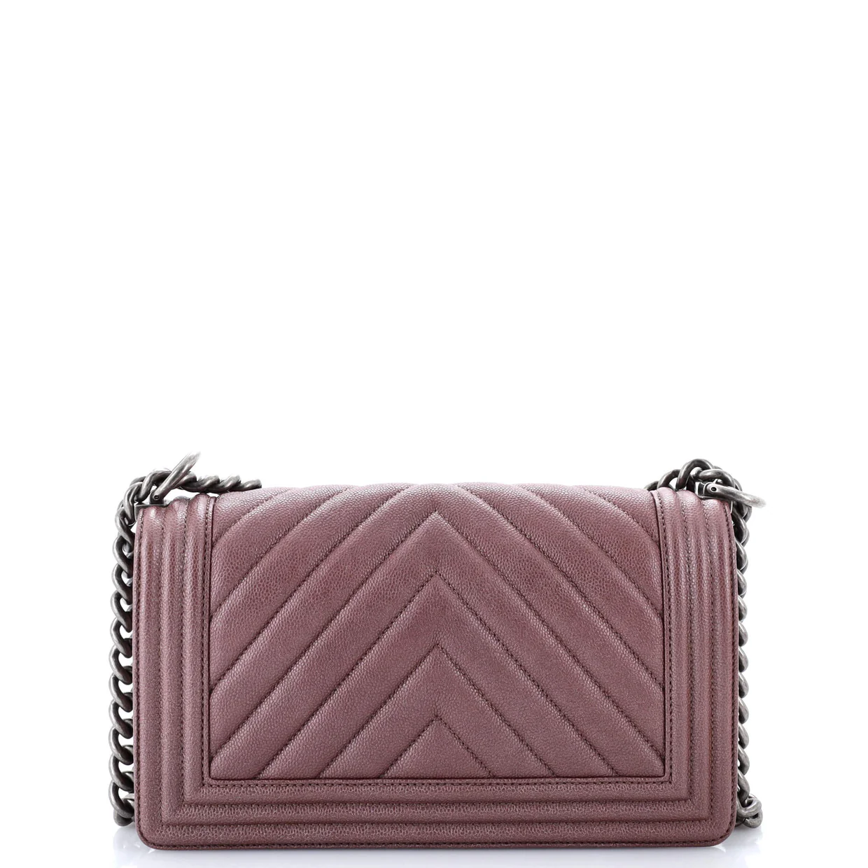 Boy Flap Bag Chevron Caviar Old Medium - Deep Luxury