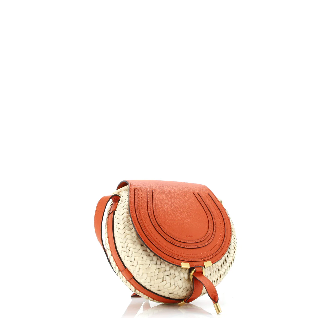 Marcie Basket Crossbody Bag Raffia and Leather Small - Deep Luxury