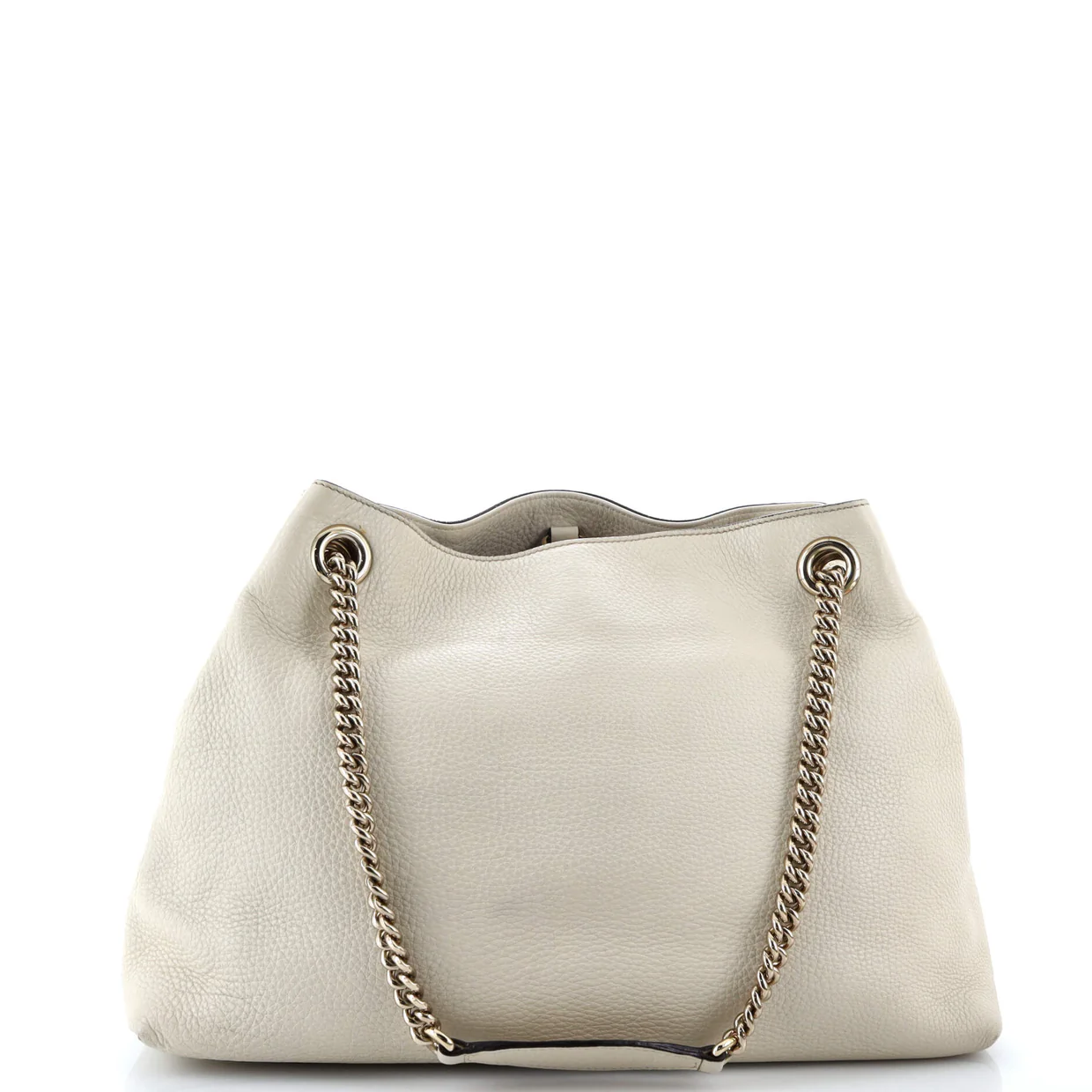 Soho Chain Strap Shoulder Bag Leather Medium - Deep Luxury