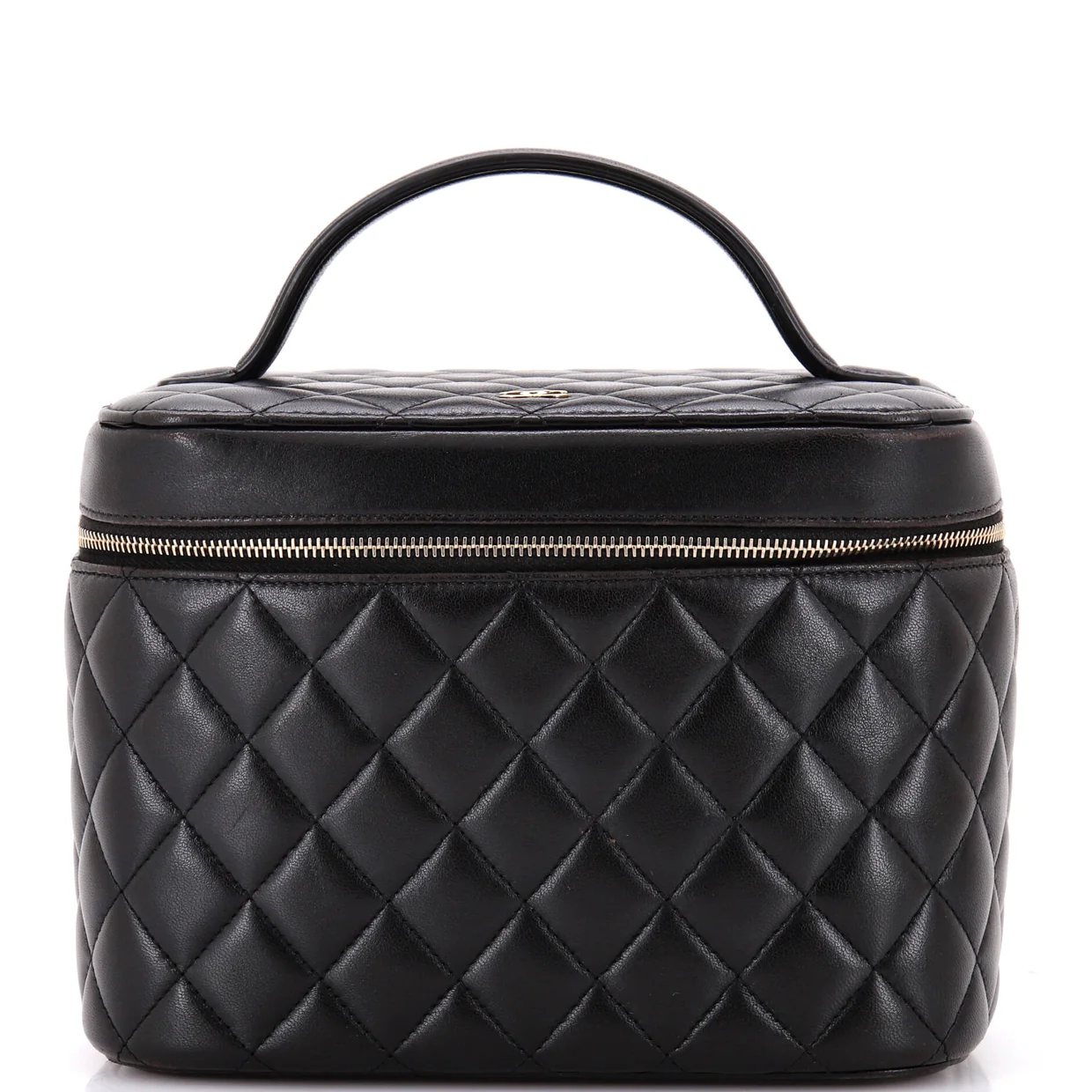 Cosmetic Case Quilted Lambskin Small - Deep Luxury