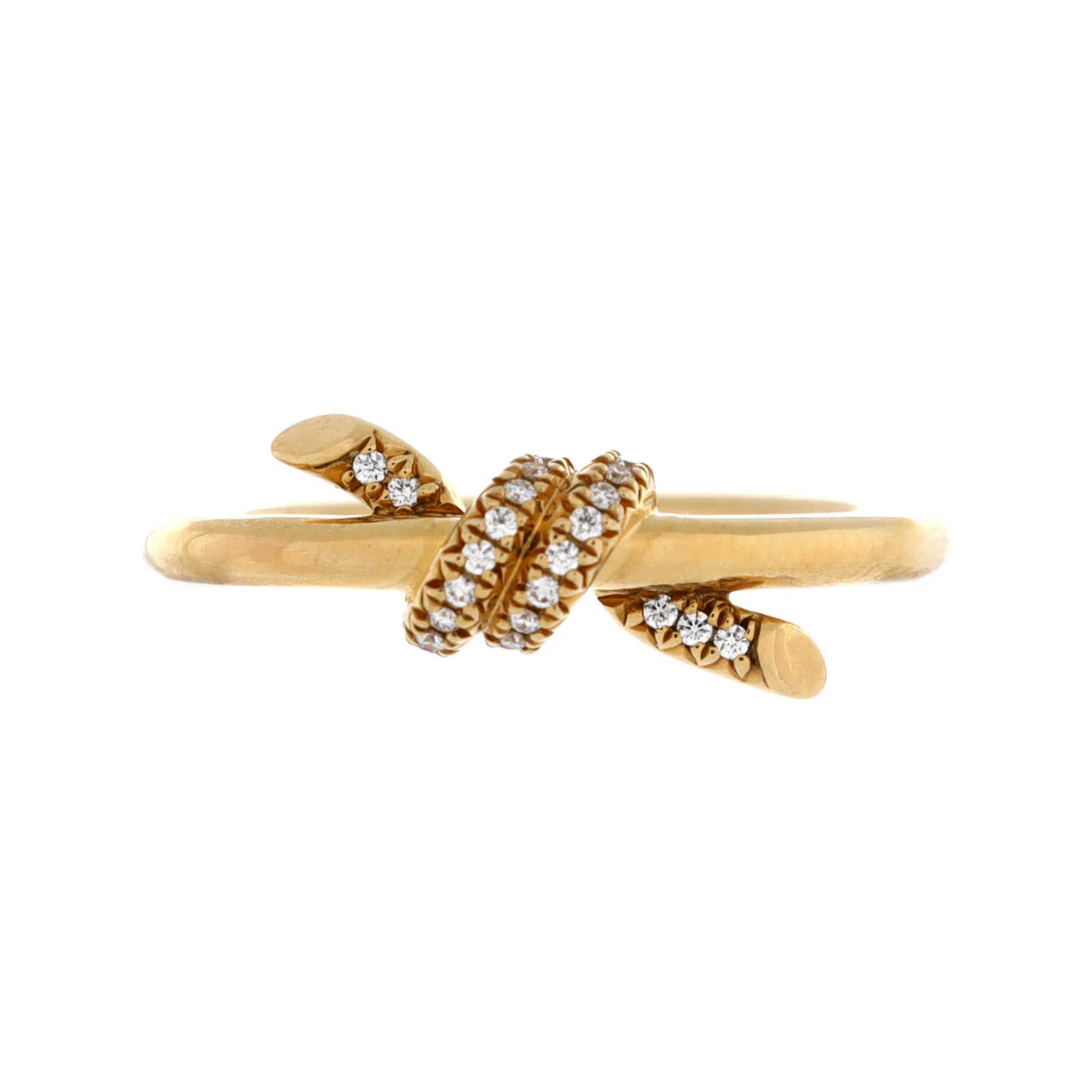 Knot Ring 18K Yellow Gold with Diamonds - Deep Luxury