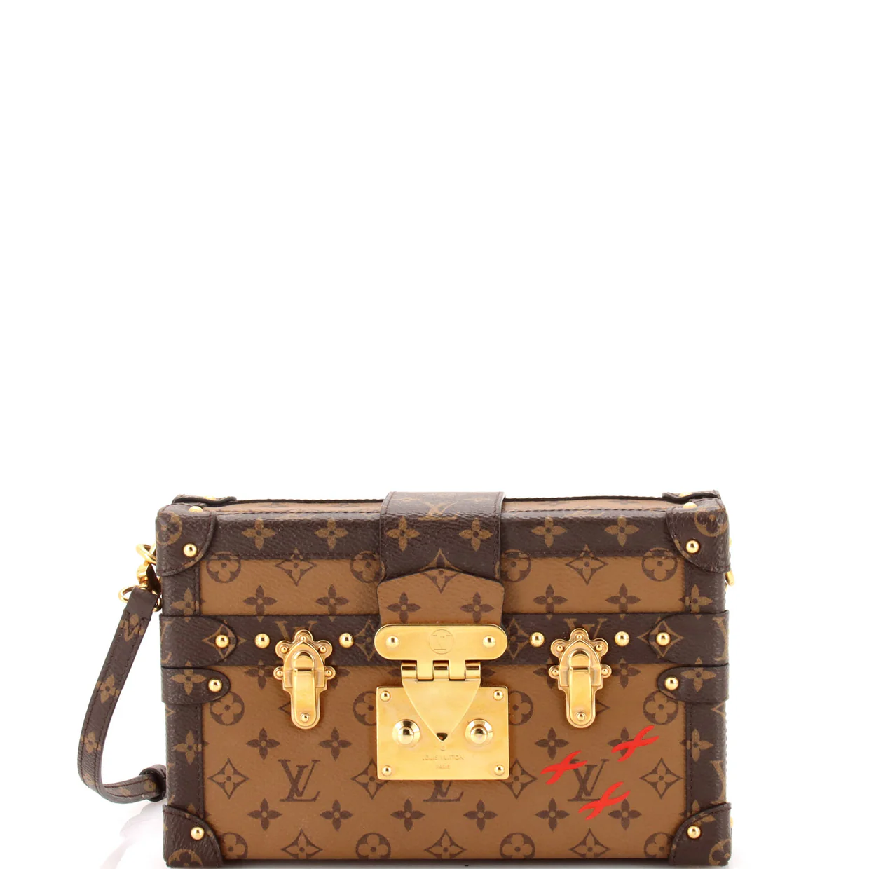 Petite Malle Handbag Reverse Monogram Canvas - Deep Luxury