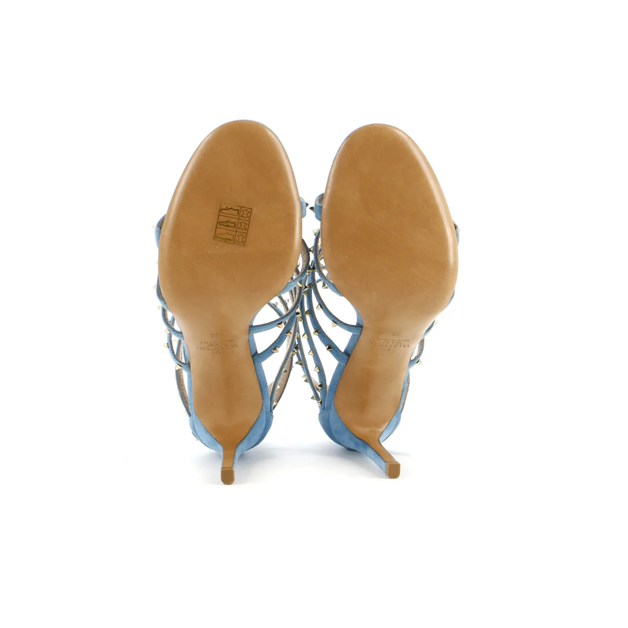 Women's Lovestud Caged Heeled Sandals Suede - Deep Luxury
