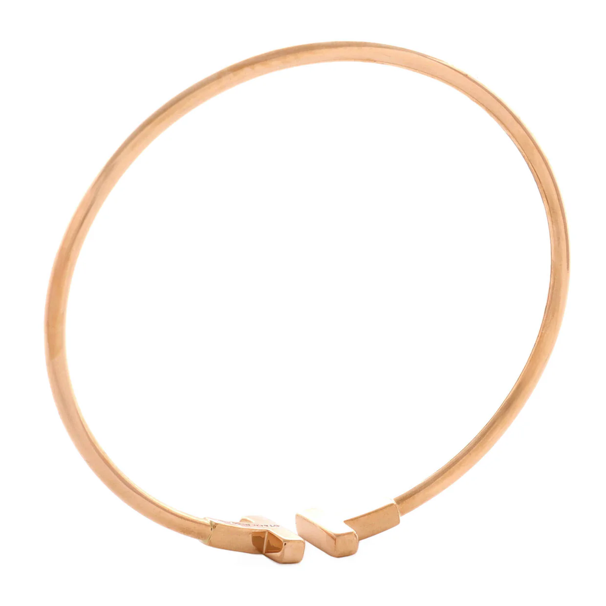 T Wire Bracelet 18K Rose Gold with Diamonds - Deep Luxury