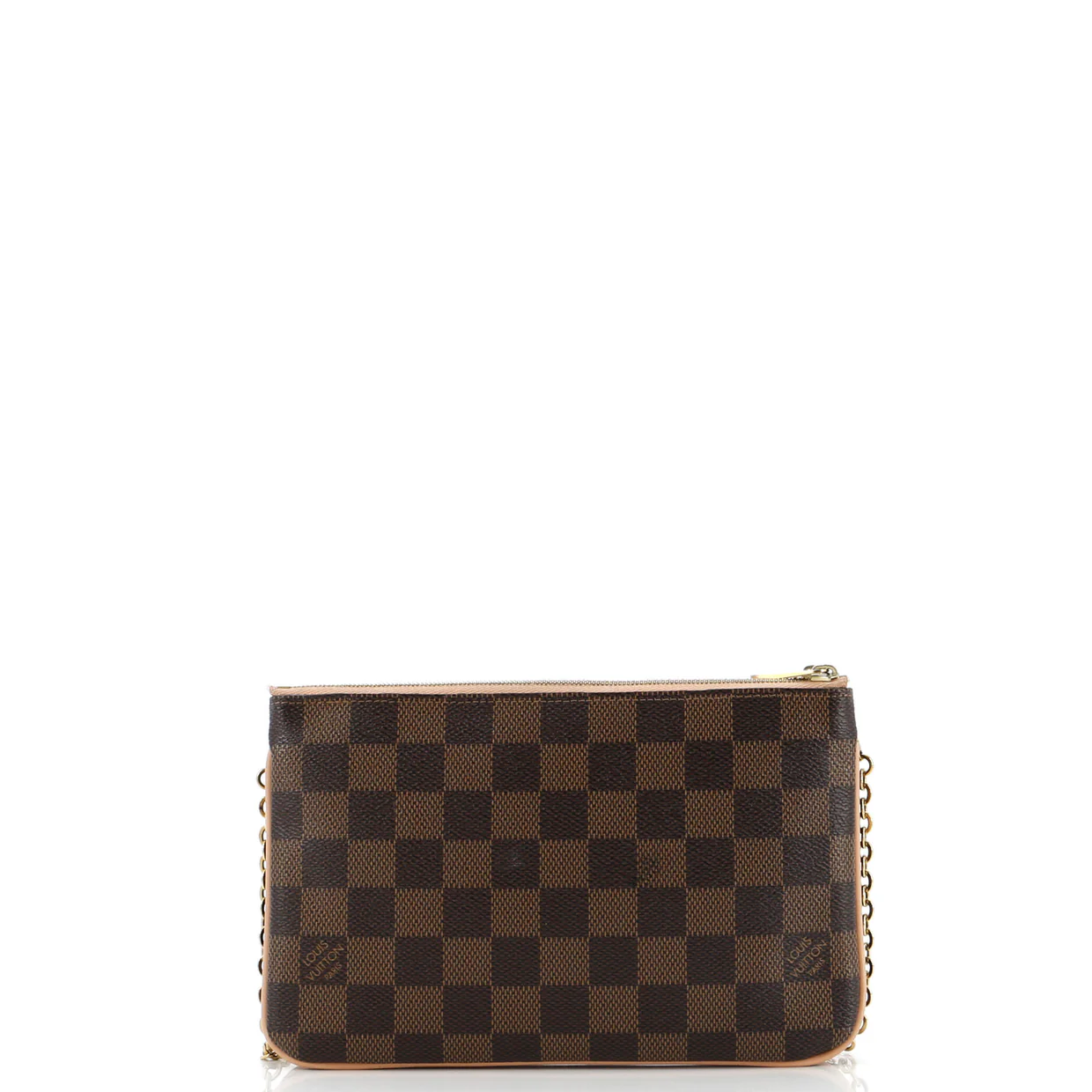 Double Zip Pochette Damier - Deep Luxury