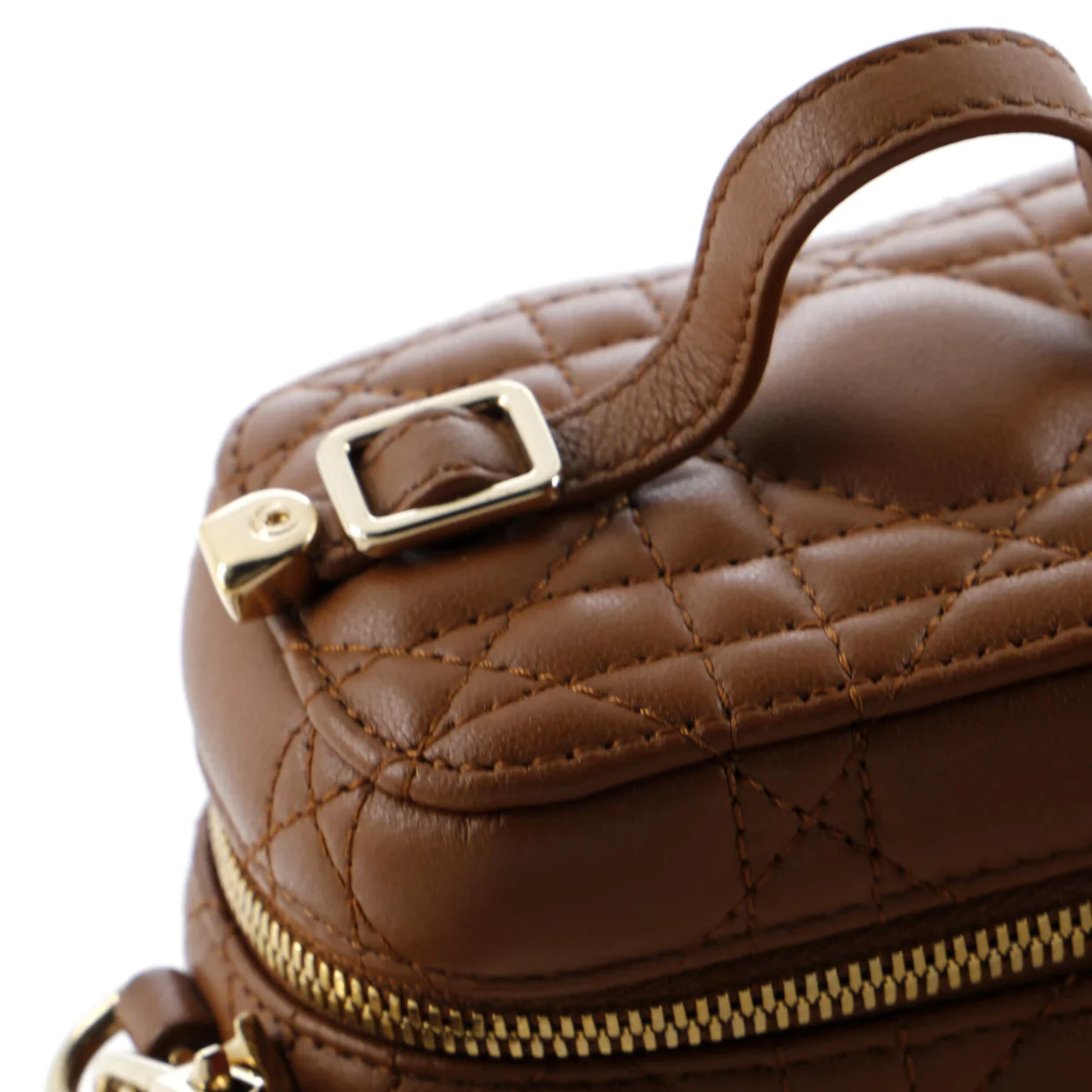 Lady Dior Vanity Case Cannage Quilt Lambskin Micro - Deep Luxury