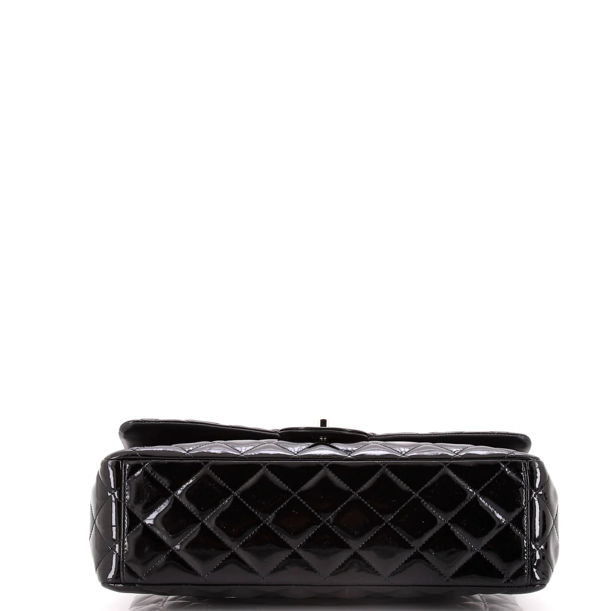 Classic Double Flap Bag Quilted Patent Maxi - Deep Luxury