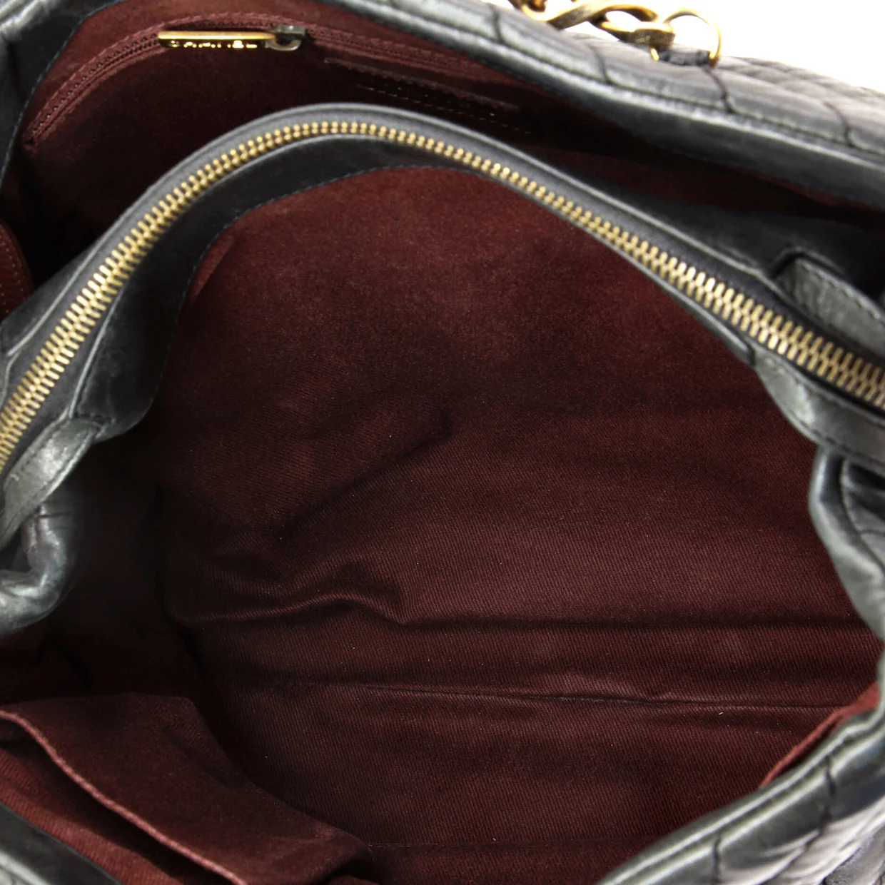 Surpique CC Charm Tote Chevron Calfskin Large - Deep Luxury