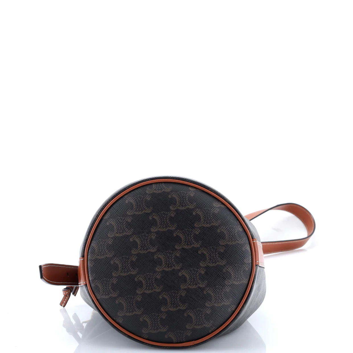 Drawstring Bucket Bag Triomphe Coated Canvas Small - Deep Luxury