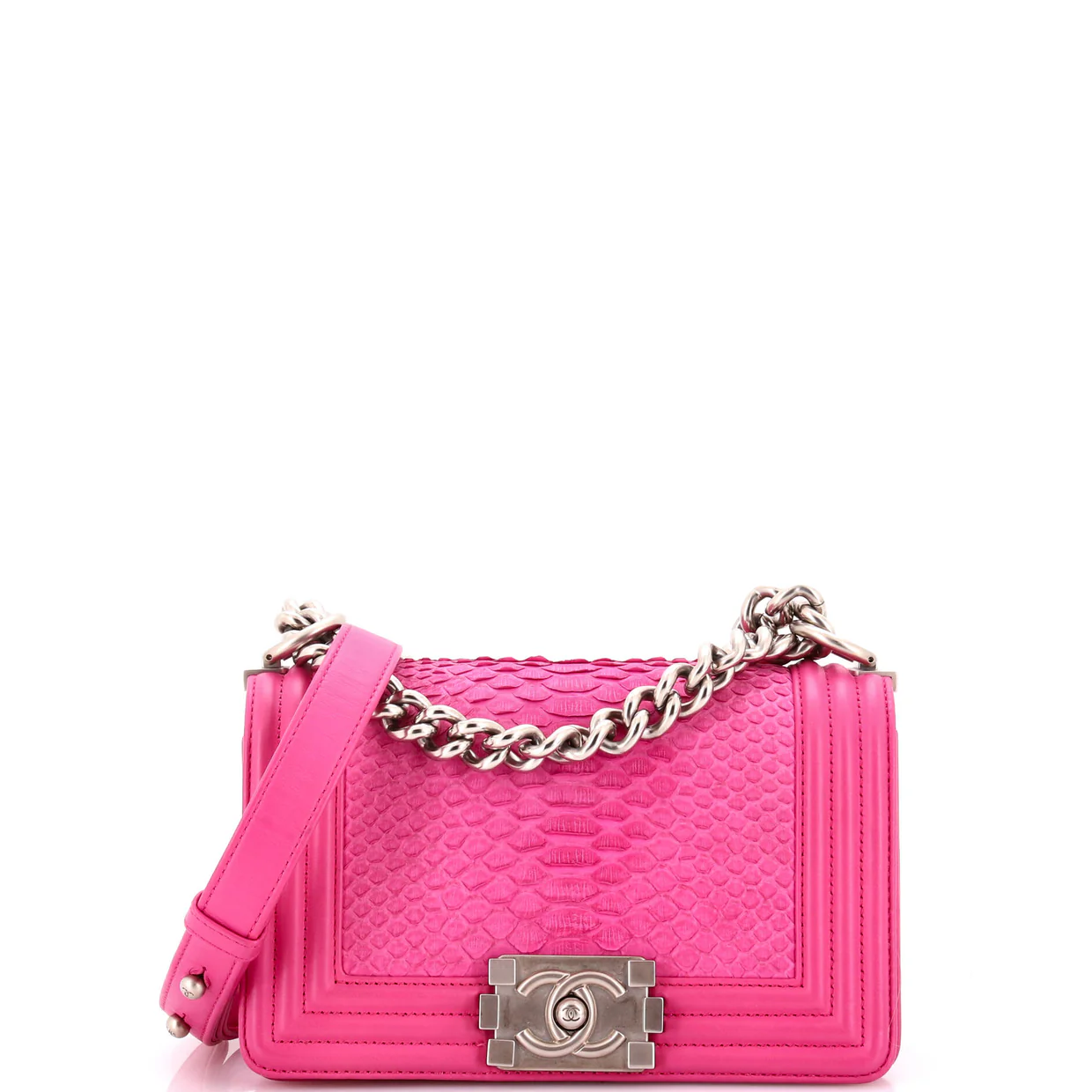 Boy Flap Bag Python Small - Deep Luxury