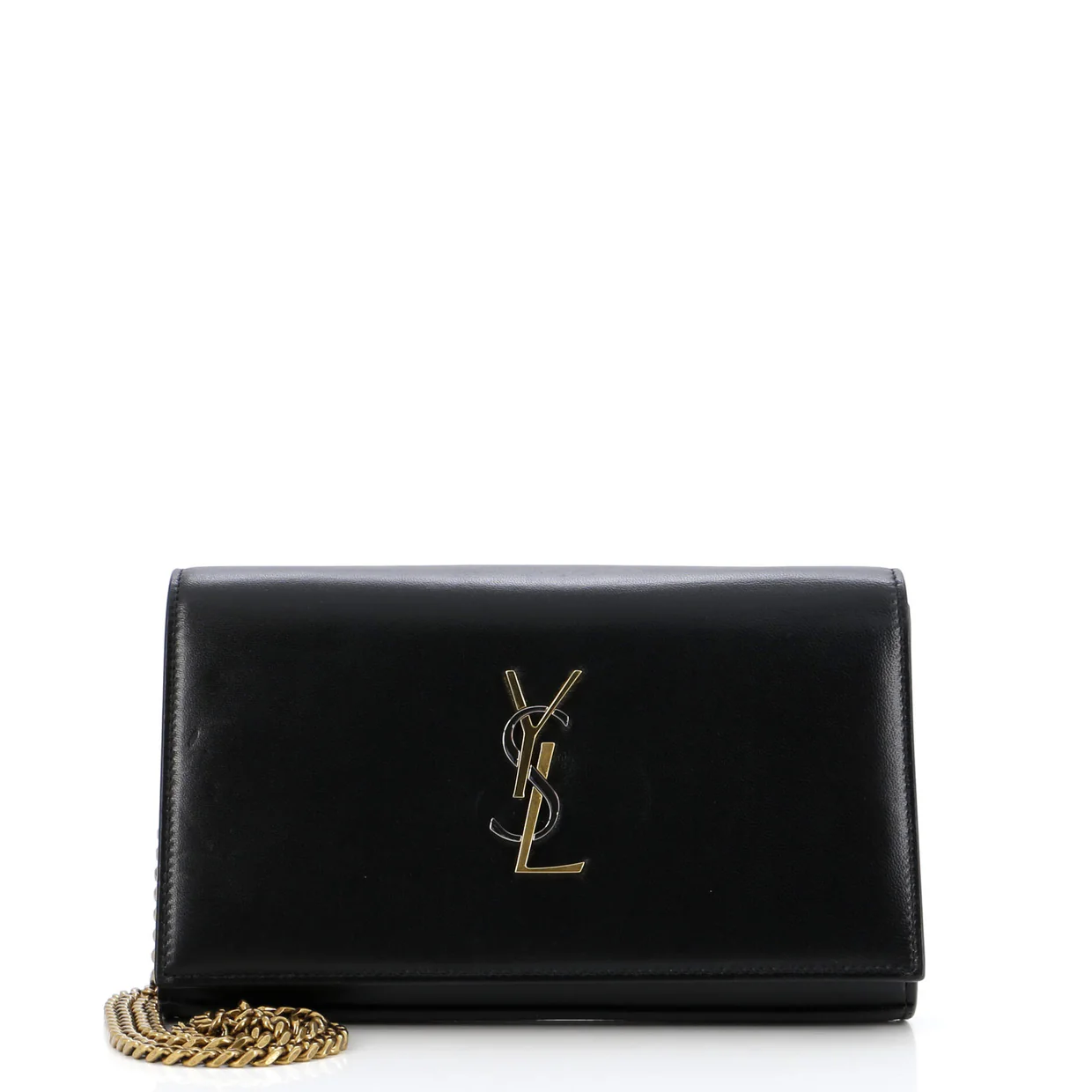 Classic Monogram Wallet on Chain Leather Small - Deep Luxury