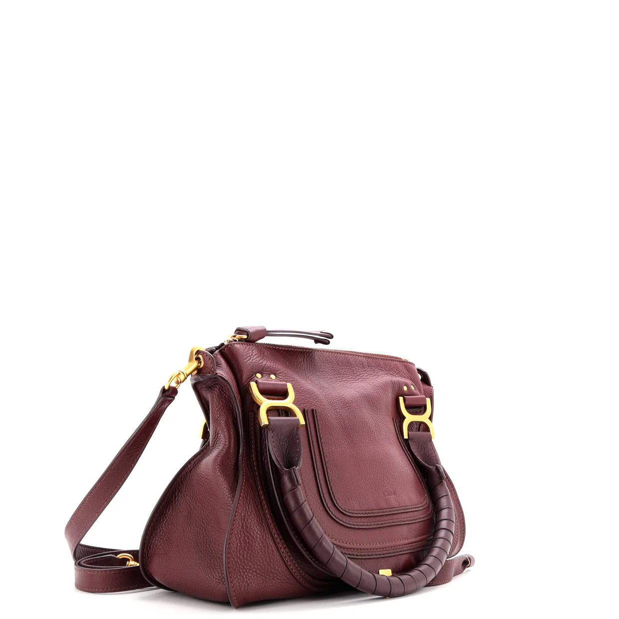 Marcie Satchel Leather Medium - Deep Luxury