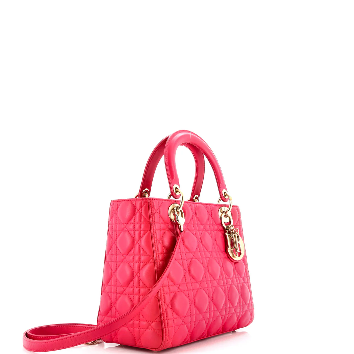 Lady Dior Bag Cannage Quilt Lambskin Medium - Deep Luxury