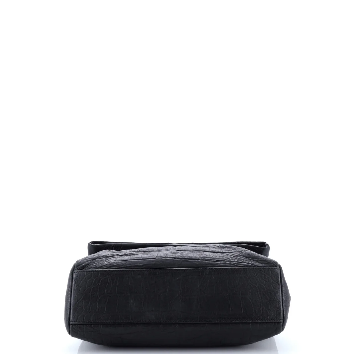 West Hollywood Shoulder Bag Crocodile Embossed Leather Medium - Deep Luxury