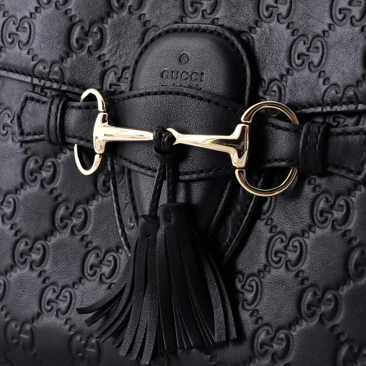 Emily Chain Flap Bag Guccissima Leather Medium - Deep Luxury