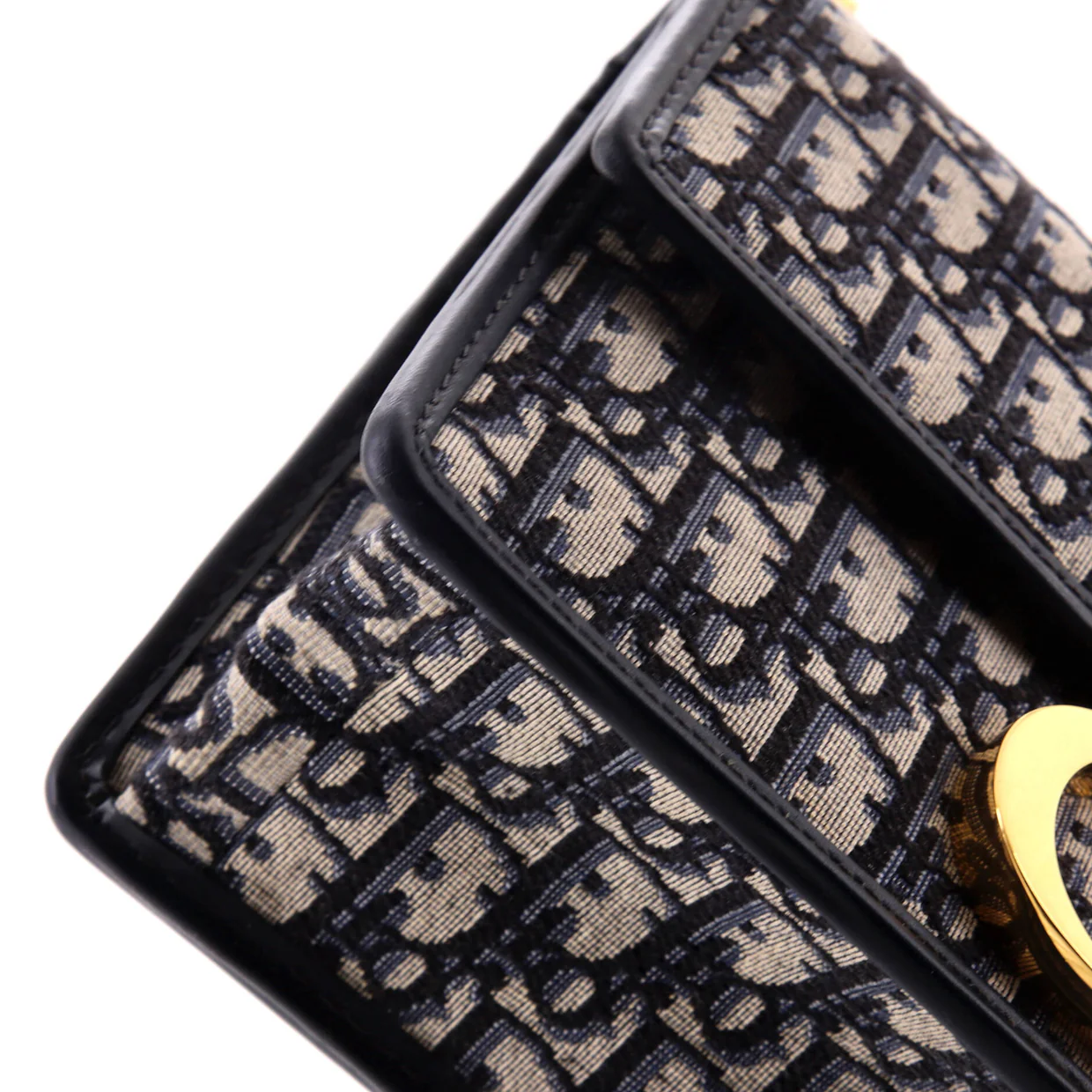 30 Montaigne Chain Flap Bag Oblique Canvas - Deep Luxury