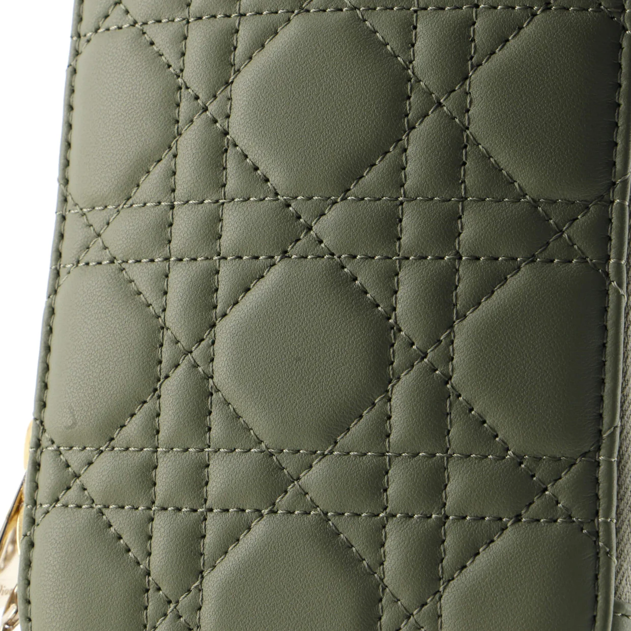 Lady Dior Phone Holder on Chain Cannage Quilt Lambskin - Deep Luxury