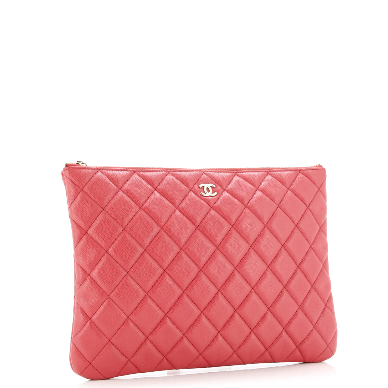 O Case Clutch Quilted Caviar Medium - Deep Luxury