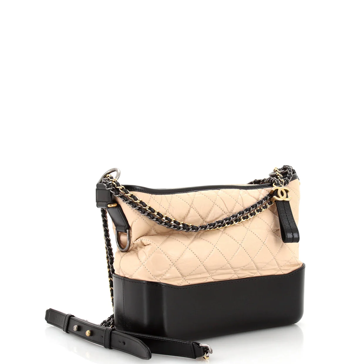 Gabrielle Hobo Quilted Aged Calfskin Medium - Deep Luxury