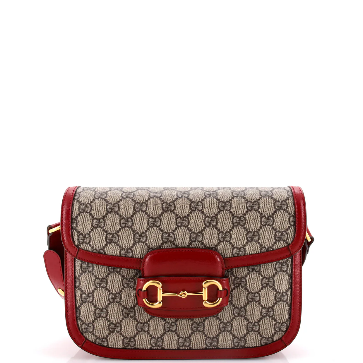 Horsebit 1955 Shoulder Bag GG Coated Canvas with Leather Small - Deep Luxury