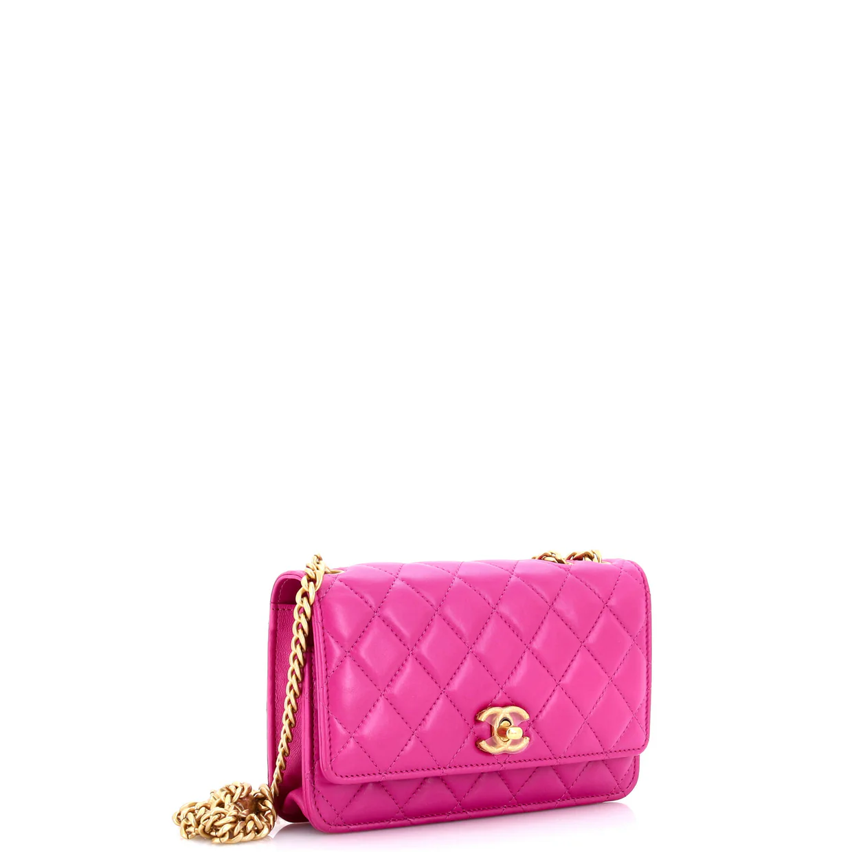 All Slide Long Wallet on Chain Quilted Lambskin - Deep Luxury