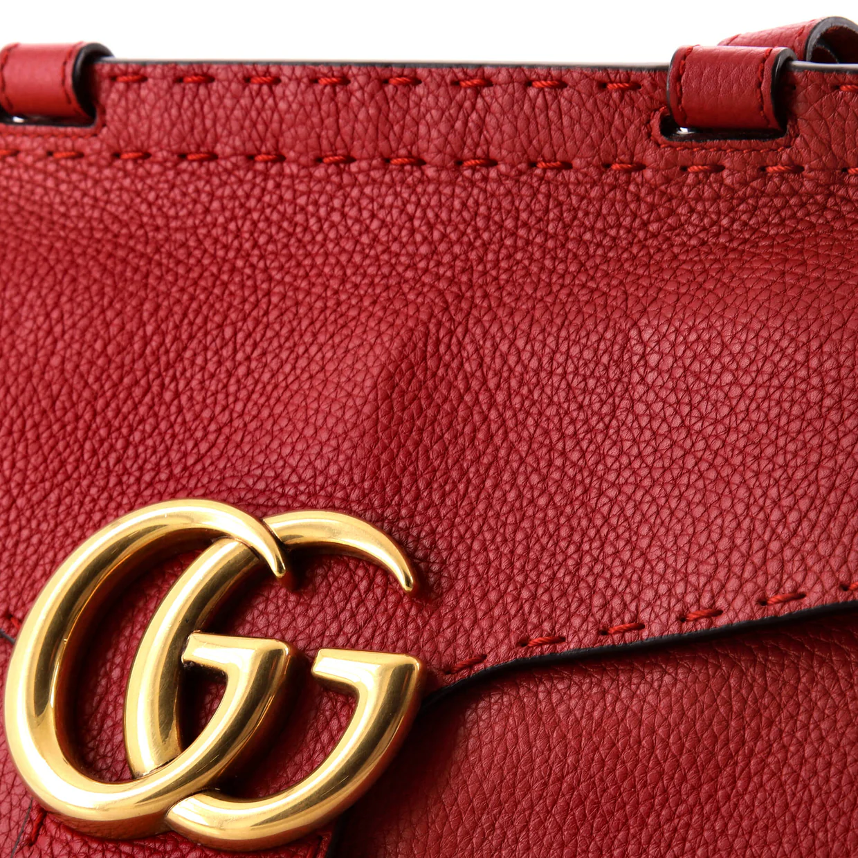 GG Marmont Top Handle Bag Leather Small - Deep Luxury