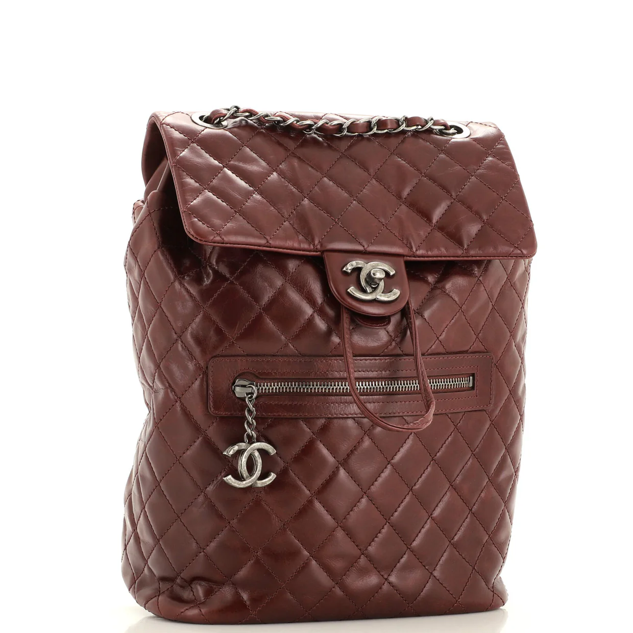 Mountain Backpack Quilted Glazed Calfskin Large - Deep Luxury