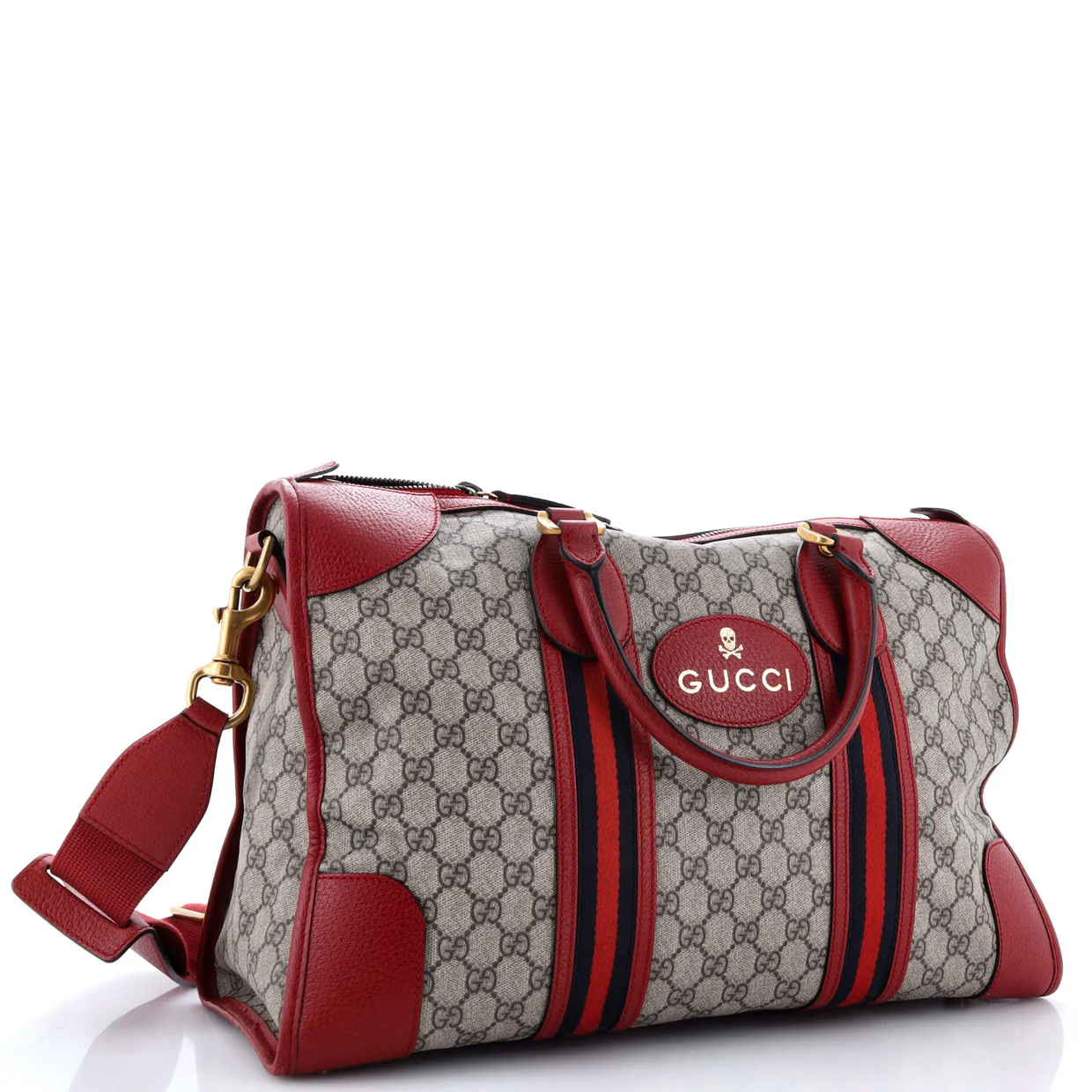 Neo Vintage Web Duffle Bag GG Coated Canvas Medium - Deep Luxury