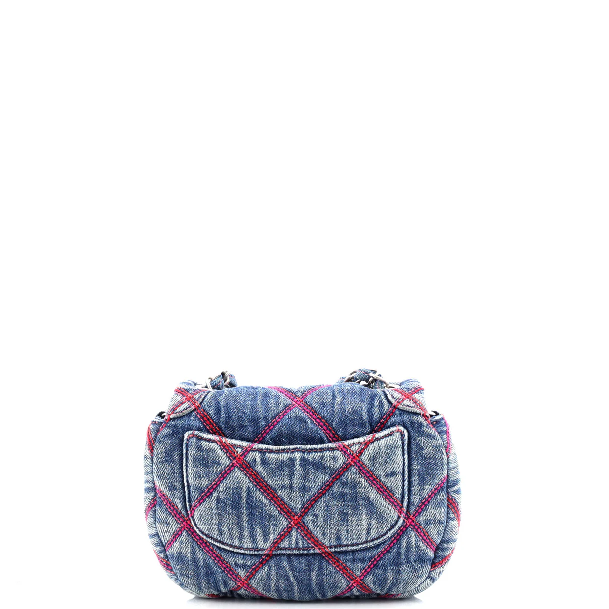 Coco Beach Messenger Bag Quilted Denim Mini - Deep Luxury
