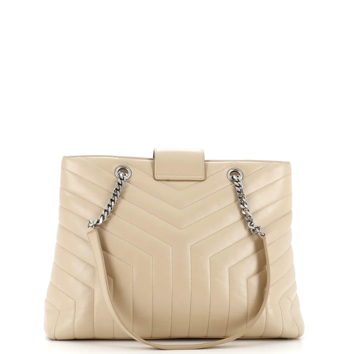 LouLou Tote Matelasse Chevron Leather Large - Deep Luxury