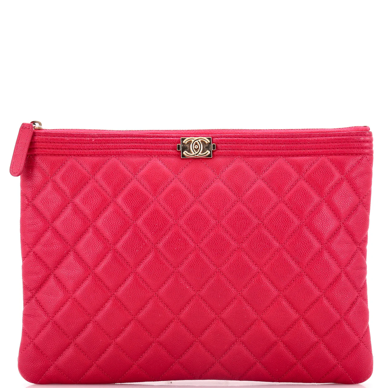 Boy O Case Clutch Quilted Caviar Medium - Deep Luxury