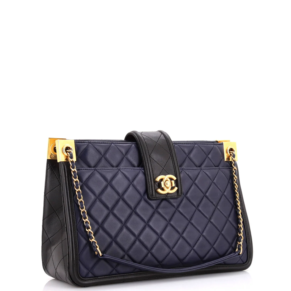 Elegant CC Tote Quilted Lambskin Large - Deep Luxury