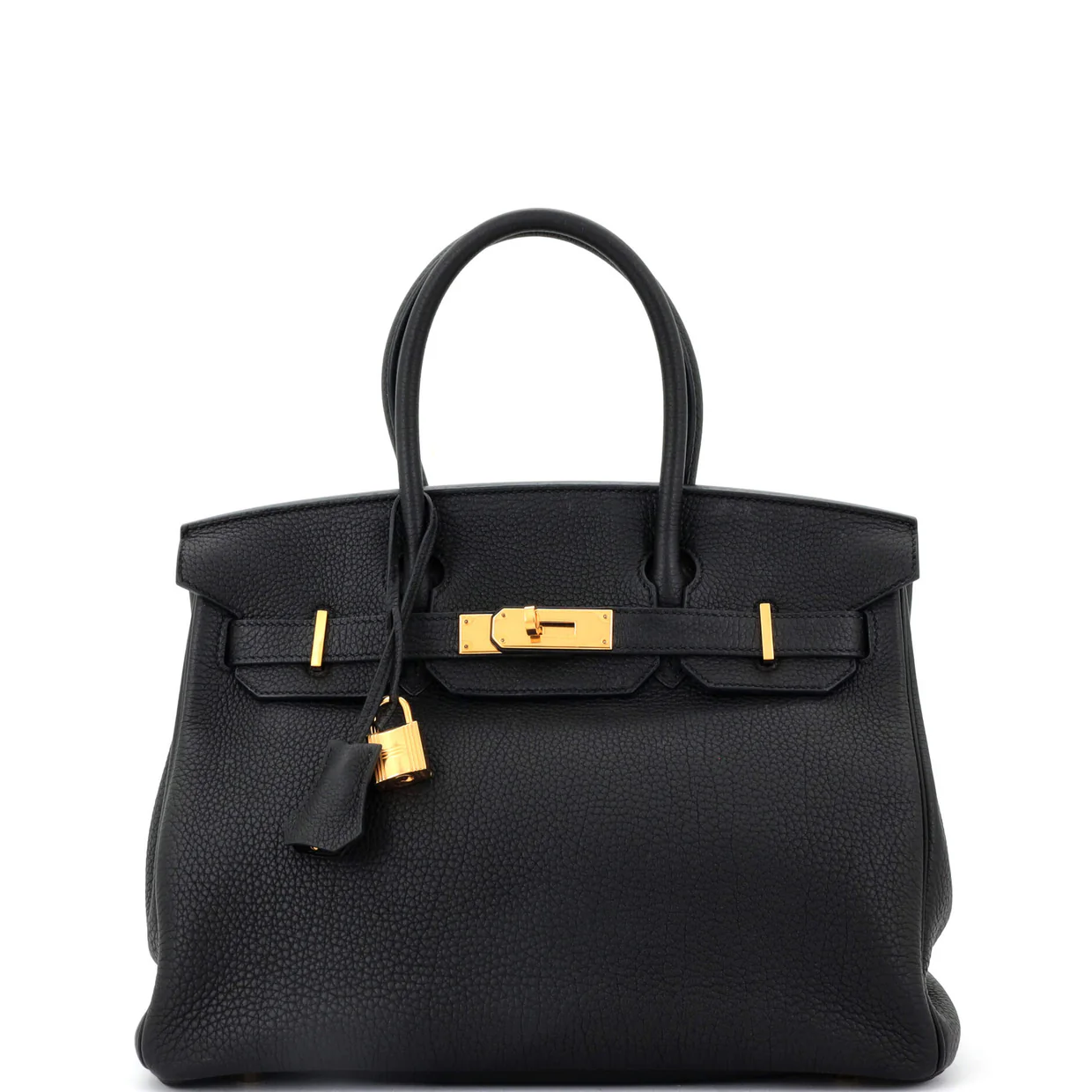 Birkin Handbag Noir Togo with Gold Hardware 30 - Deep Luxury