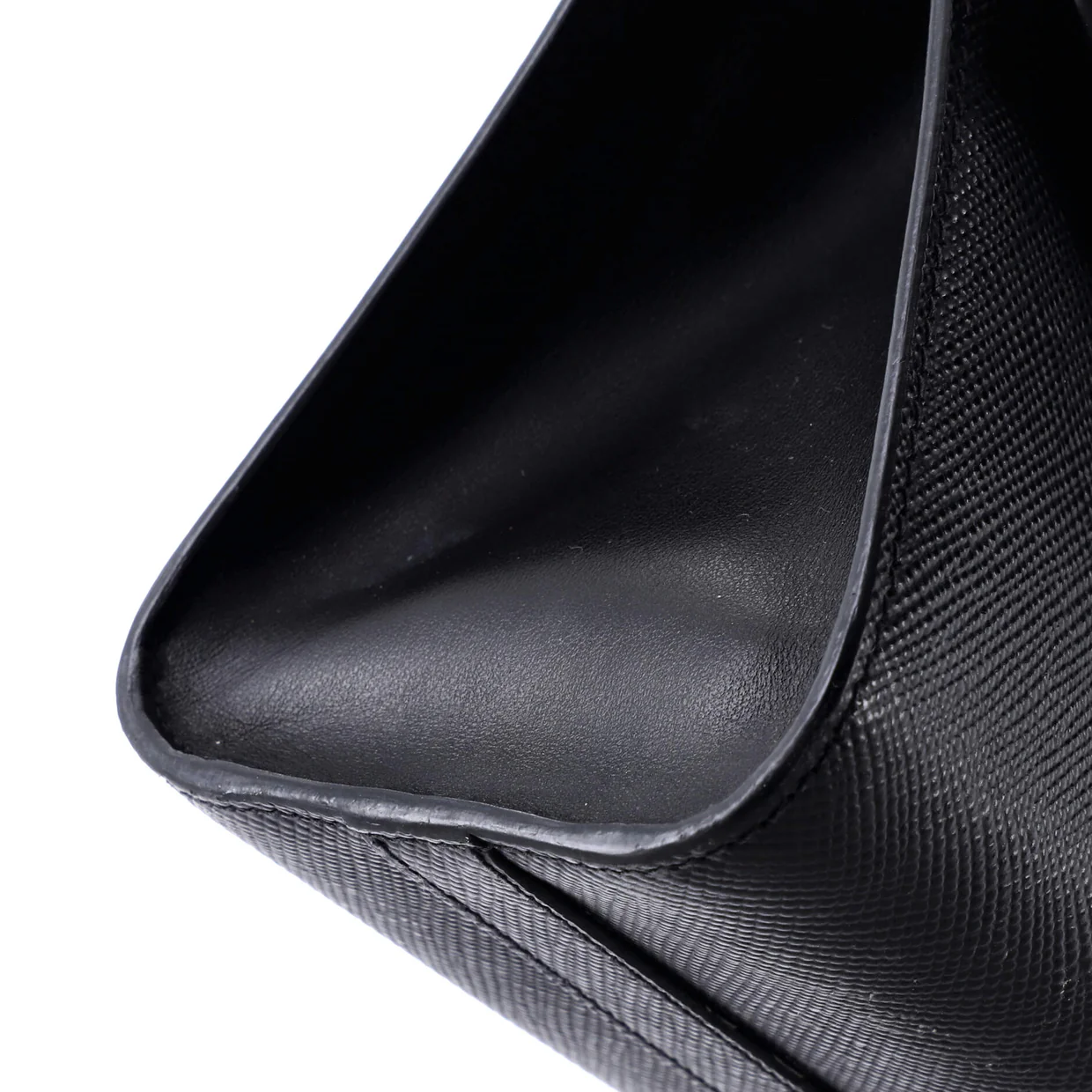 Monochrome Shoulder Bag Saffiano Leather Medium - Deep Luxury
