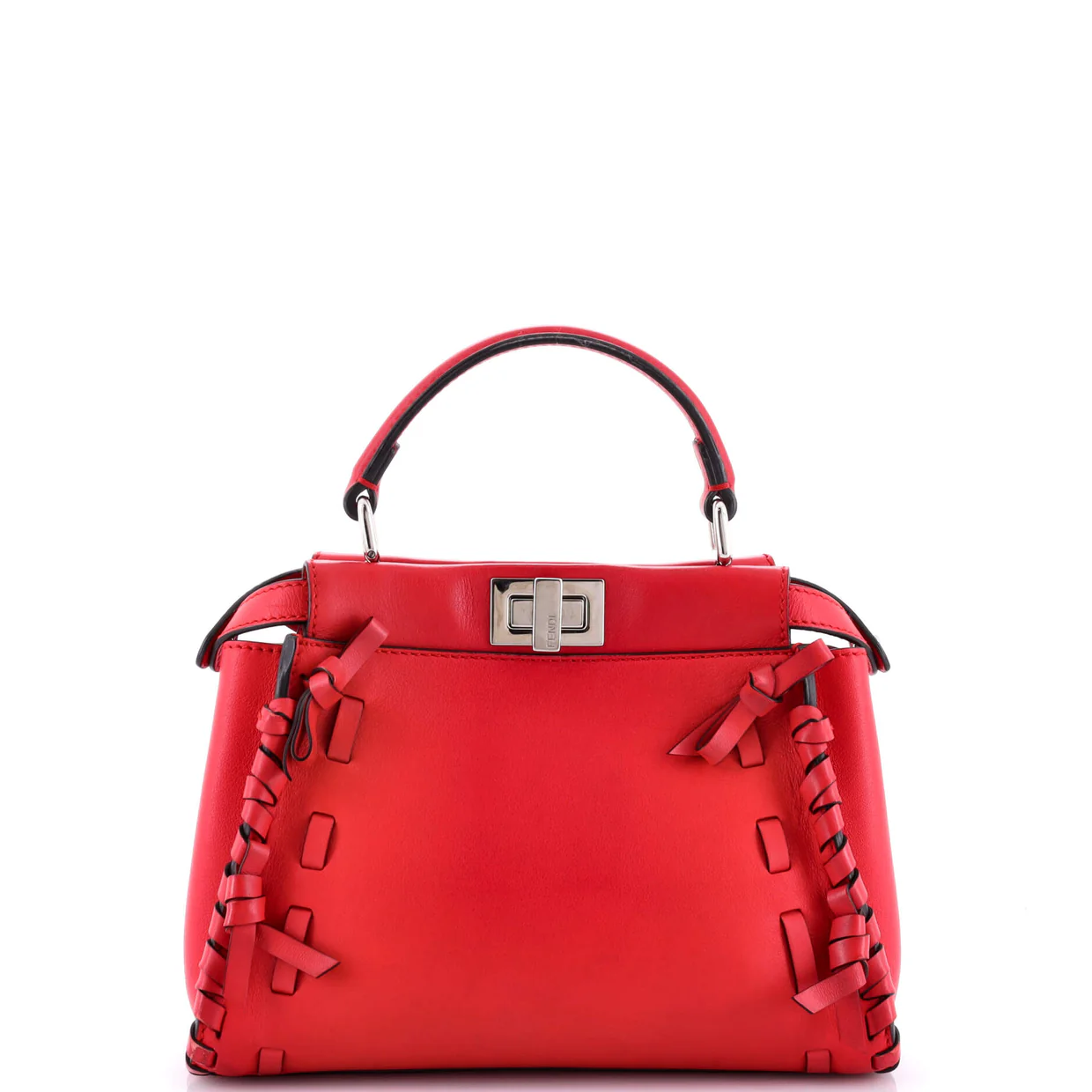 Bow Peekaboo Bag Whipstitch Leather Mini - Deep Luxury