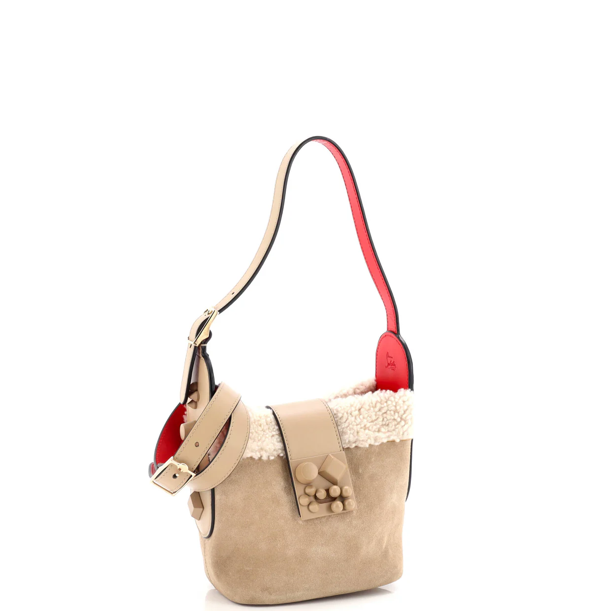 Carasky Bucket Bag Suede with Shearling Mini - Deep Luxury